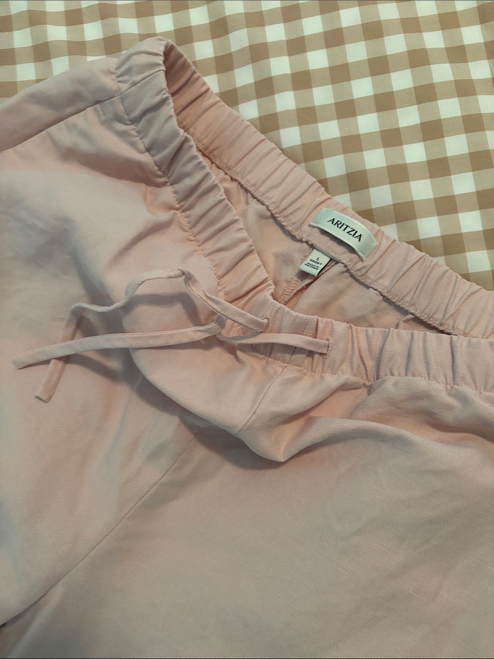 Aritzia Blush Pink Linen Pants